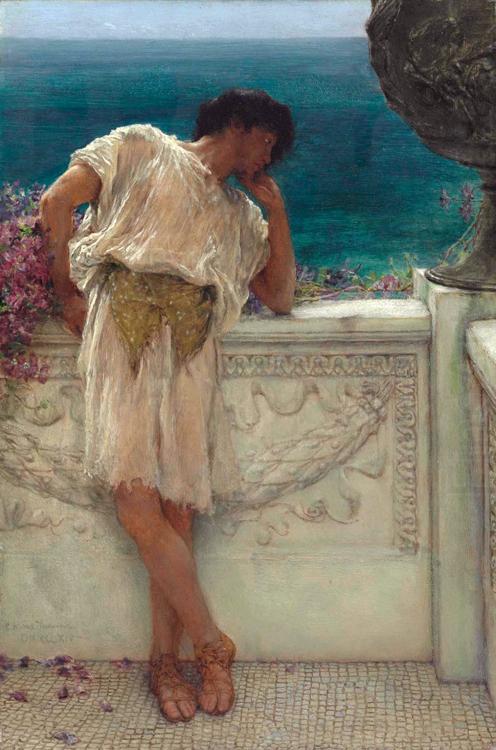Alma-Tadema, Sir Lawrence The Poet Gallus Dreaming (mk23) china oil painting image